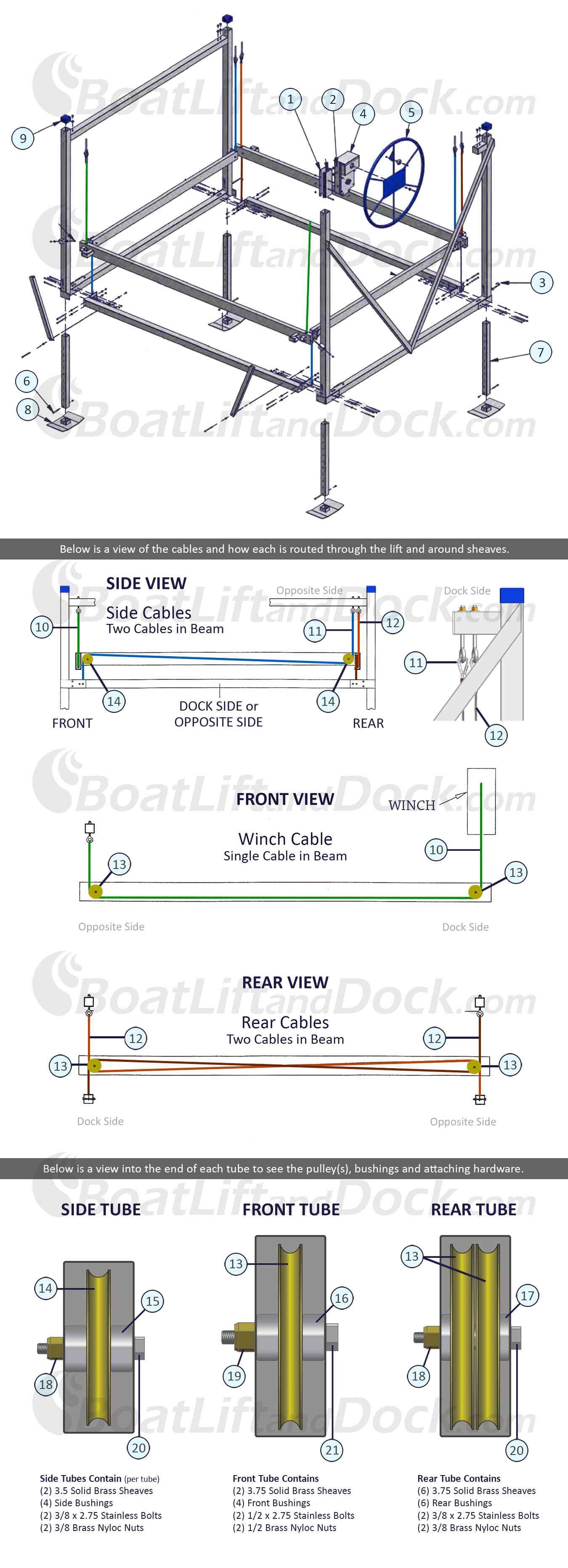 ShoreMaster 40966 Flat Rack Parts Diagrams