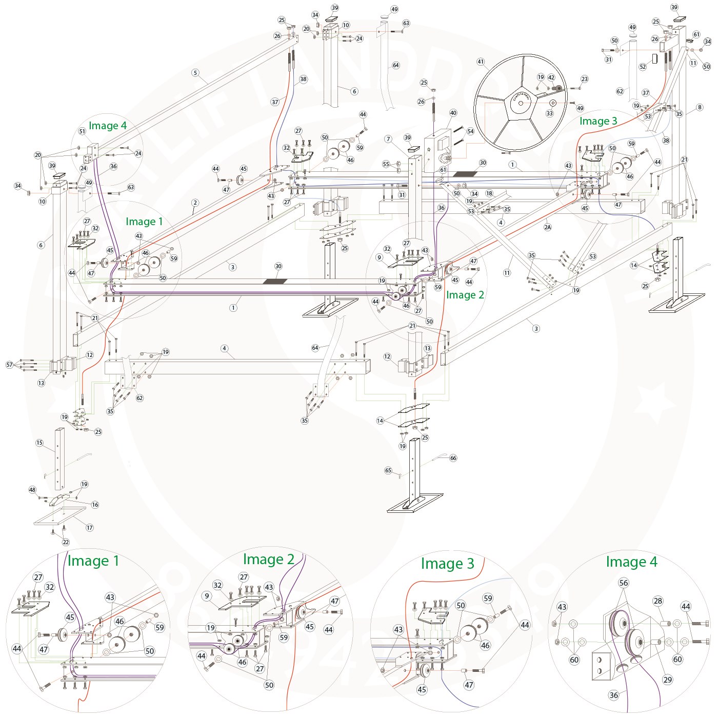 CraftLander High Lift MH-V60120HL Parts Diagram (2013 - Current)
