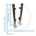 ShoreMaster Adjustable Lift Screw Legs