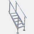 ShoreMaster 6 Step QC Dock Stair with Handrail