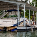 Build your own wooden shore ramp for pontoon boats