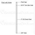 2" OD Dock Post - .120" Wall