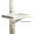 Single Post Mounted Battery Tray