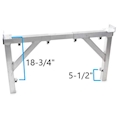 35-49" Wide Aluminum Under Dock Support - 24" Tall