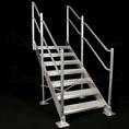 7 Step Aluminum Dock Stair with Dual Handrail