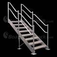 9 Step Aluminum Dock Stair with Dual Handrail