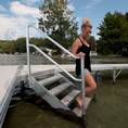 12 Step Aluminum Dock Stair with Dual Handrail