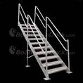 11 Step Aluminum Dock Stair with Dual Handrail