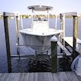 9,000 lb Aluminum Four Post Pile Mount Boat Lift w