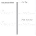6 x  2" OD Heavy Duty Dock Post - .120" Wall - Cop