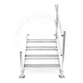 4 Step Aluminum Titan Dock Stair w/ Handrail - 3 W