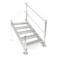 5 Step Aluminum Titan Dock Stair w/ Handrail - 4 W