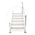 6 Step Aluminum Titan Dock Stair w/ Handrail - 4 W