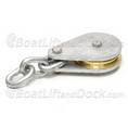 ShoreMaster 3" Brass Pulley Assembly - 3 Link Chain