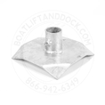 9" x 9" Galvanized Base Pad w/ Bent Corners For 2"