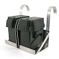 Single Hanging Boat Lift Battery Tray - Round Arms