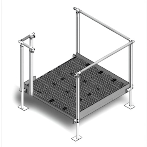 QRamp M3 - 4’ x 4’ 90 Degree Turn Platform