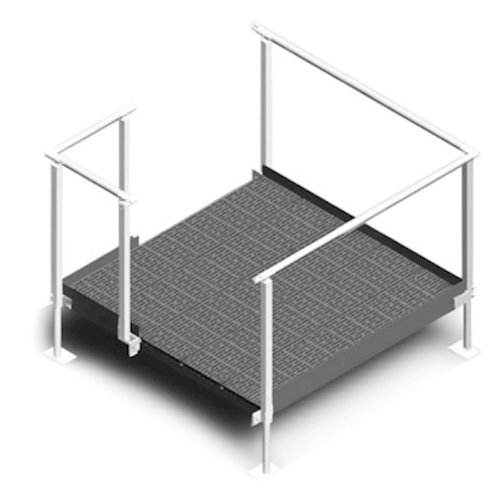 QRamp M8 - 5’ x 5’ 90 Degree Turn Platform