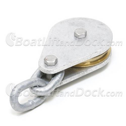 ShoreMaster 3" Brass Pulley Assembly - 2 Link Chain - 1007247