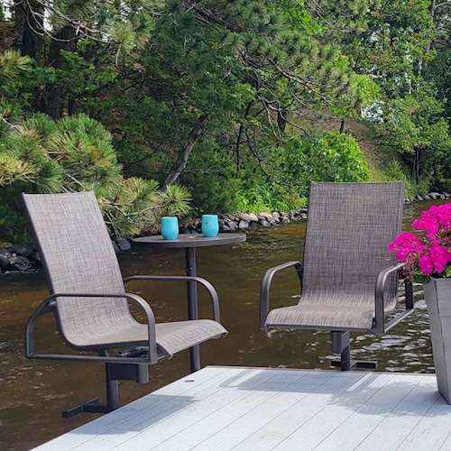 Great Blue Sunset 3 Piece Cafe Dock Furniture Set 