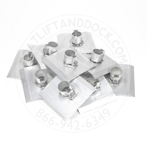 8" x 8" Aluminum Square Base Pad - 10 Pack