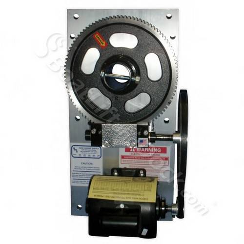 Magnum Gear Plate 4000 lb Capacity with A.O. Smith 1 HPRD Motor, Switch,  GFI Plug, Pulley and Belt-AMS Hefty Hoist 4000 lb Capacity with 1 HPRD Motor Gear Plate AMS 4000 lb Capacity with A.O. Smith 1 HPRD Motor, Switch,  GFI Plug, Pulley and Belt