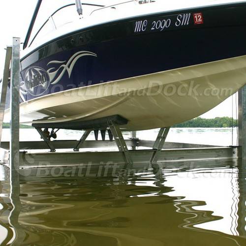 Installed Ski Boat Hull Bunk Kit