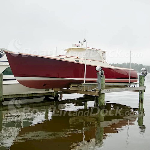 12,500lb Capacity 4 Post Piling Mount Boat Lift by
