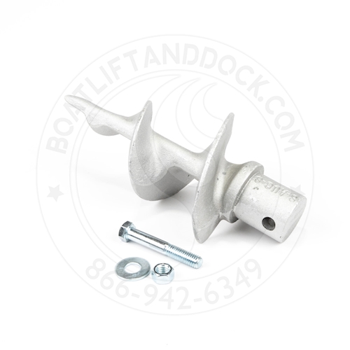 Aluminum Dock Auger For HD Pipe - 1.55" Stem