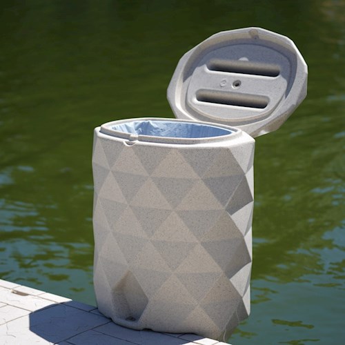 Wave Armor Garbage Can w/ Lid
