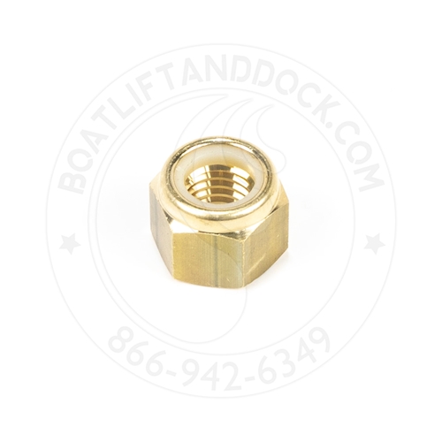 ShoreStation 1/2-13 Brass Hex Nylon Locknut - 1440
