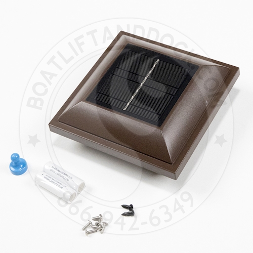 4.25" x 4.25" Solar Post Cap Light - Black - 3 LED