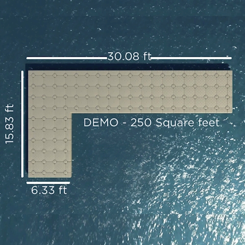 CanDock 15 x 30 "L" Shaped Dock - 250 sq. ft.