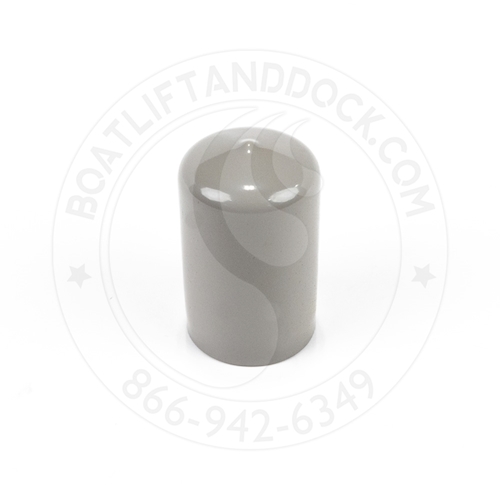 Round Pipe Cap - 1-1/4" Cap - Light Grey