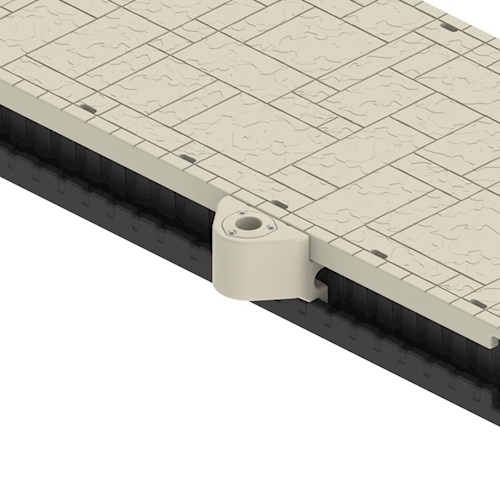 Wave Armor - 3" Flush Post Bracket with Utility Ch