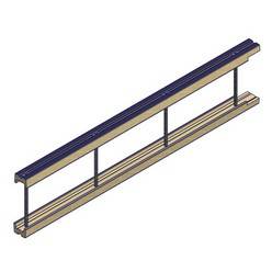 PolyDock 6 custom End Connector 73.040" notched one end - Tan ShoreMaster 6 custom End Connector 73.040" notched one end