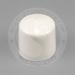 Round Pipe Cap - 2" Cap - White Round Pipe Cap - 2" Cap - White