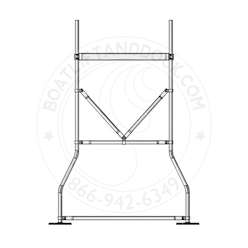 Alumidock 6 Outrigger Leg Assembly for 32" Wide En