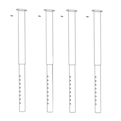 ShoreStation ToonRail Bunk Support Bundle - 742626