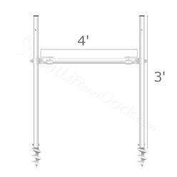 4ft Wide Traditional H-Frame Dock Supports Traditional 4 Wide H-Frame with