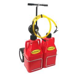 FLO-FAST Dual 7.5 Gallon Professional Series with Versa 12" Tire Cart FLO-FAST Dual 7.5 Gallon Professional Series with
