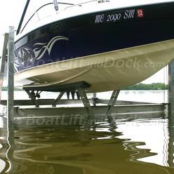 Large or Ski Boat Hull Bunk Bracket Kit Installed Ski Boat Hull Bunk Kit