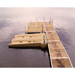 ShorePort-Dual Port Perpendicular to Freestanding Dock - Calm Water Configuration ShoreMaster ShorePort Drive On PWC Dock-Dual Shore