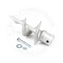 Aluminum Dock Auger For STD Pipe  - 1.78" Stem