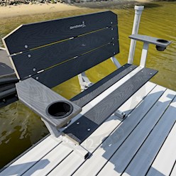 ShoreStation 4 Dock Bench with Pedestal Base - Gray ShoreStation 4 Dock Bench with Pedestal Base - Gra