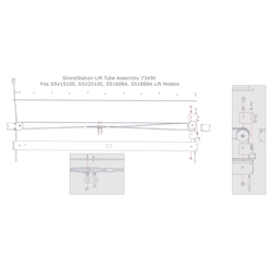 ShoreStation Winch Tube Assembly 15/20100 with Top Cap - 73490 ShoreStation Winch Tube Assembly 15/20100 with Top