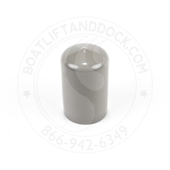 Round Pipe Cap - 1-1/4" Cap - Light Grey