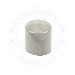 2" Round Pipe Caps Round Pipe Cap - 2" Cap - Gray