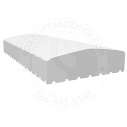 ShoreMaster 24 x 120" Shelter-Rite Gray Canopy Cover - Flat End -  SMR24120FE-V-GY HarborMaster Shelter-Rite Gray Canopy Co