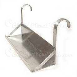 Dual 12V Hanging Boat Lift Battery Tray - Round Arms Double Hanging 12 Volt Battery Tray